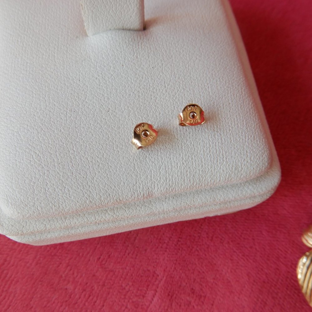 1970's 10K Gold CID CLYDE DUNEIER HEARTS EARRING - Picture 11 of 12